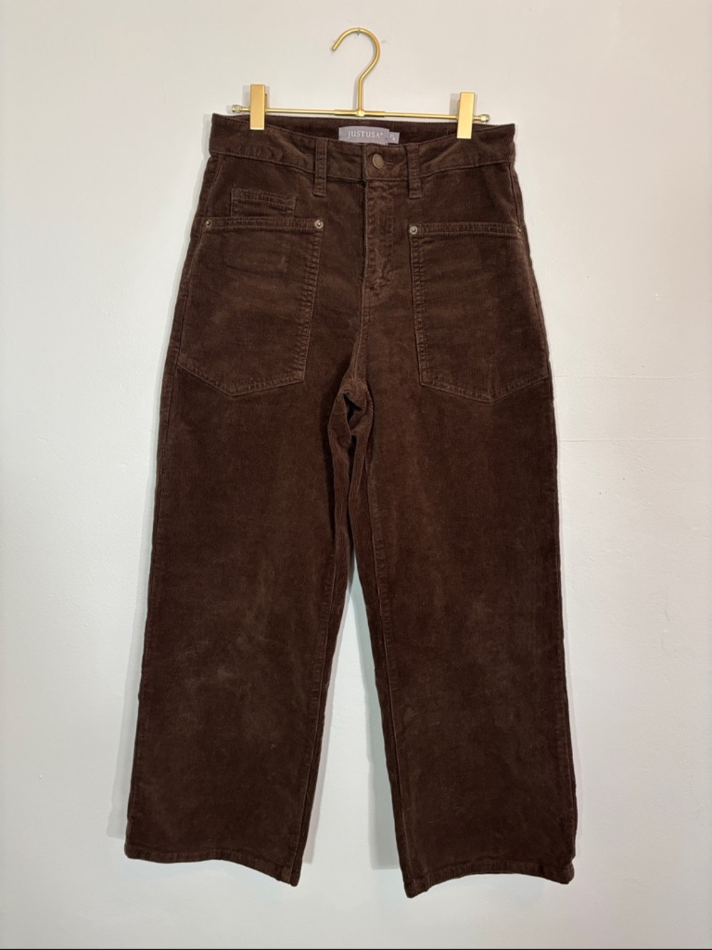 Just USA Dark Brown Corduroy Wide Leg Pants